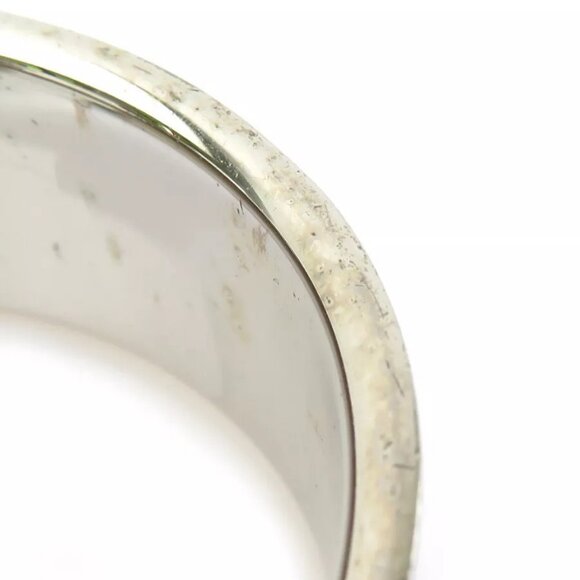 Auth HERMES Clic Clac H Bangle Bracelet Silver/Light Pink Metal/Enamel - Picture 7 of 8